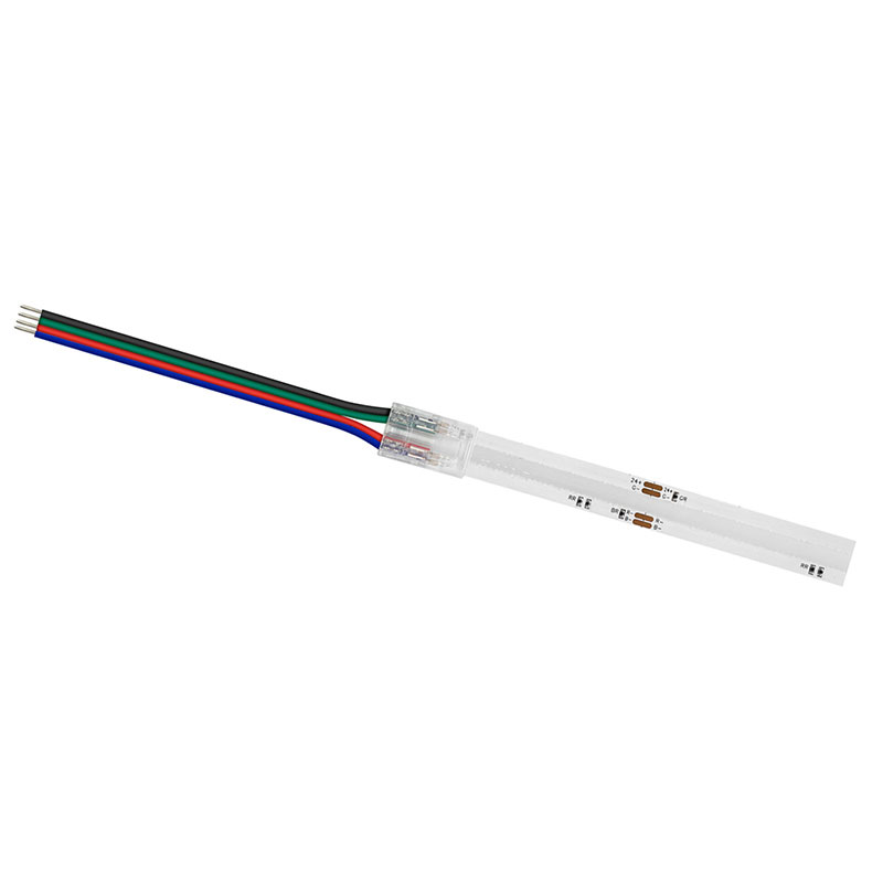 Tape to Wire 4-Pin COB RGB LED Strip Light Connector For 10mm PCB Tape to Wire 4-Pin COB RGB LED Strip Light Connector For 10mm PCB